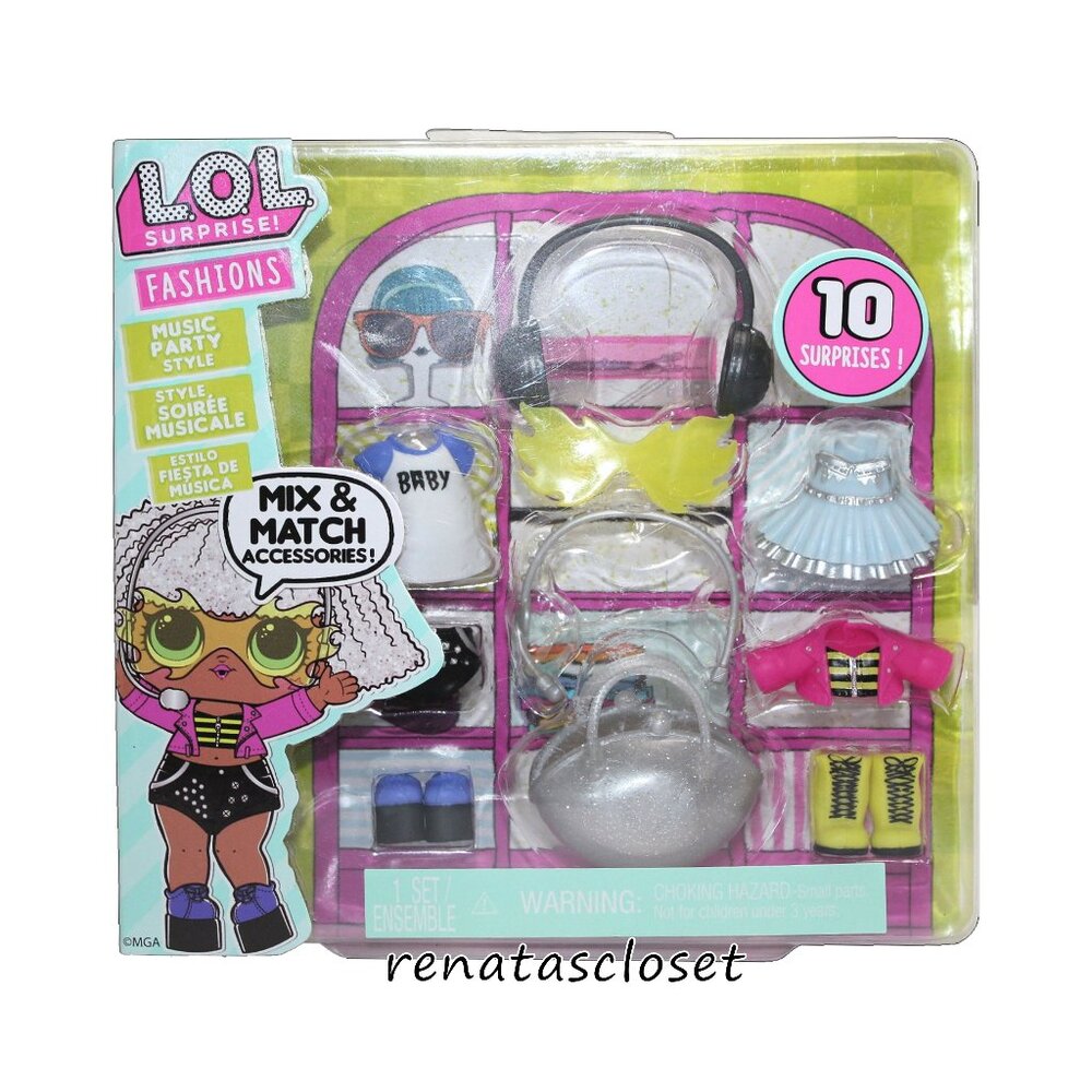 L.O.L Surprise! 10-pc Mix & Match Accessories Set - Music Party NWT/NIP